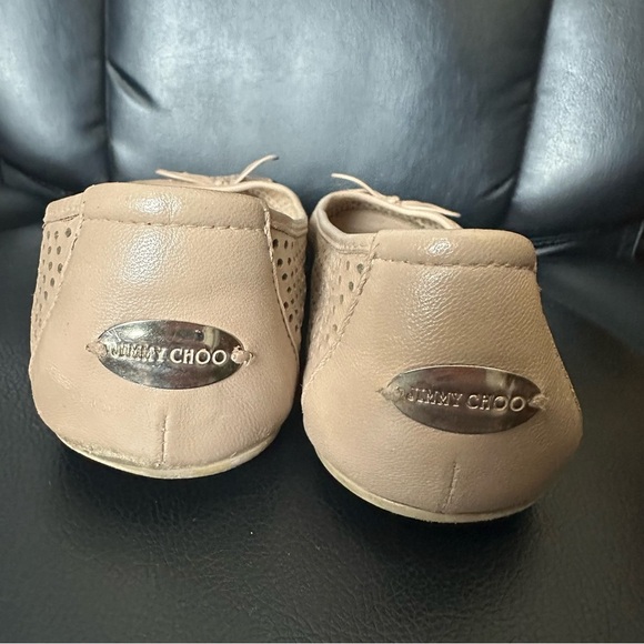 Jimmy Choo Perferated Neutral Flat Size 37 - Picture 5 of 8